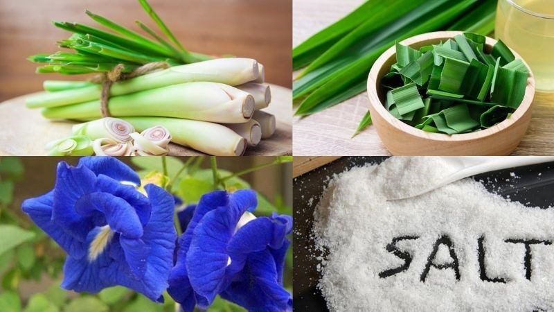 Ingredients for Lemongrass and Pandan Tea