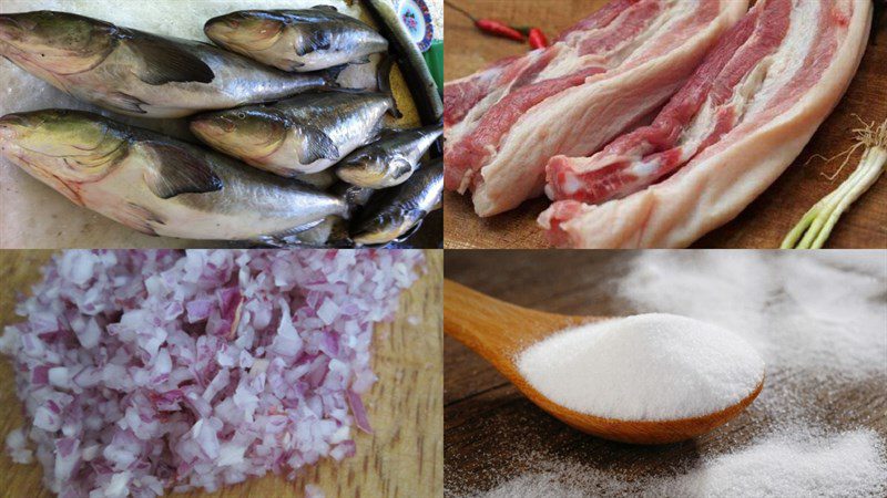 Ingredients for braised grouper