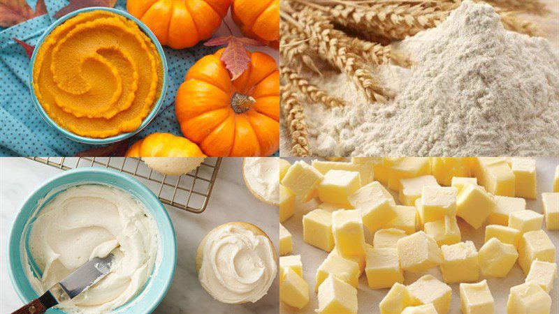 Ingredients for pumpkin pie