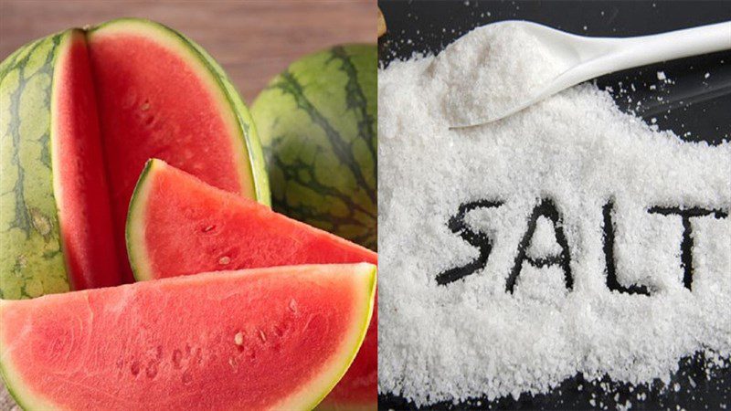 Ingredients for watermelon juice using a blender