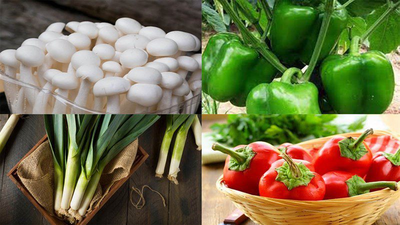 Ingredients for 3 ways to make stir-fried reishi mushrooms