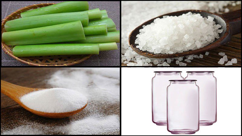 Ingredients for sweet and sour pickled water lily