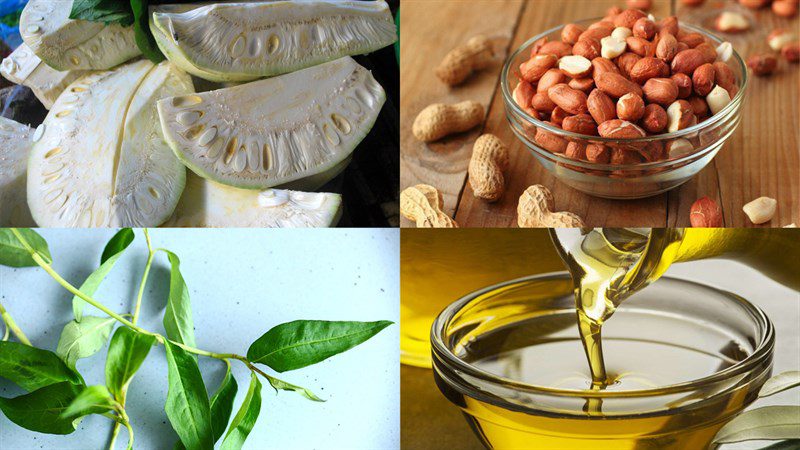 Ingredients for stir-fried young jackfruit dish