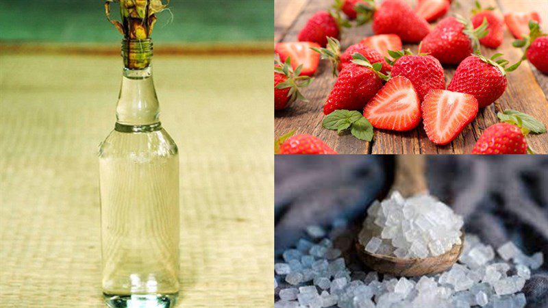 Ingredients for strawberry wine dish