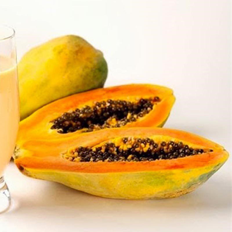 Ingredients for papaya smoothie using a blender