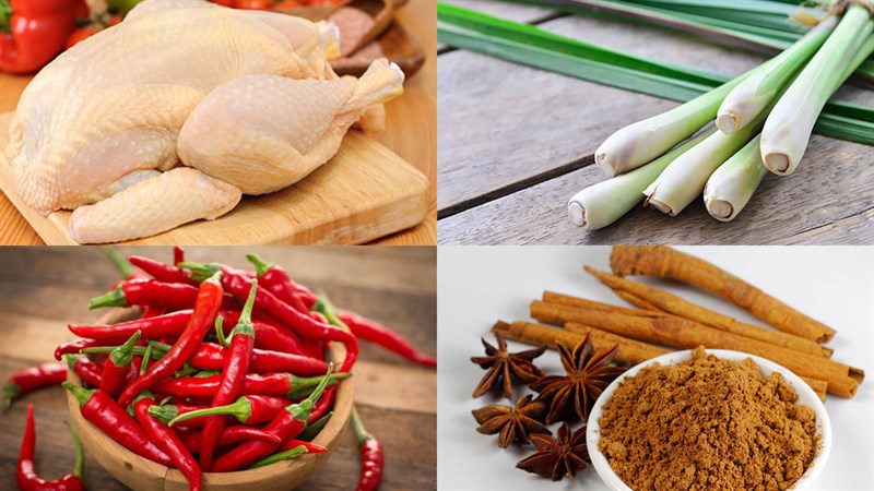 Ingredients for five-spice chicken stew