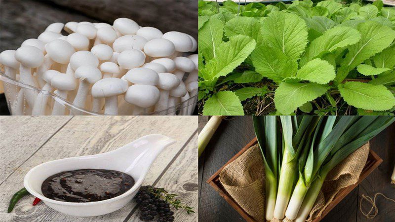 Ingredients for the dish 3 ways to make stir-fried reishi mushroom