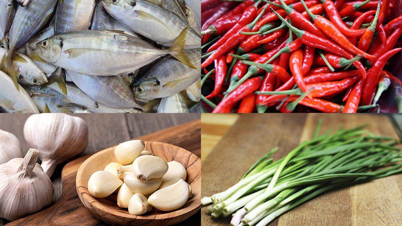 Ingredients for the dish 2 ways to make fried skipjack tuna with garlic chili sauce and fried with tomato sauce