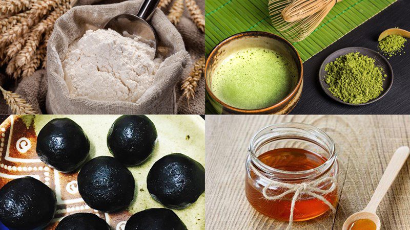 Ingredients for black sesame mooncake