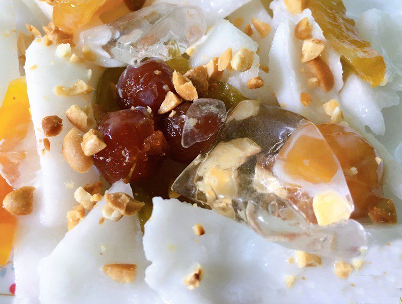 Coconut with fruit