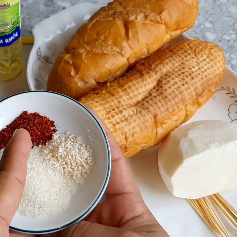 Ingredients for grilled vegetarian meat dish