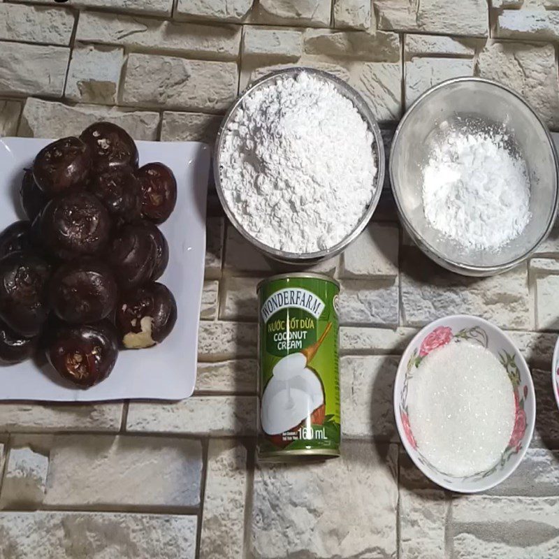 Ingredients for steamed taro cake