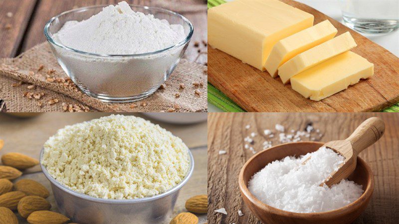 Ingredients for tart crust recipe