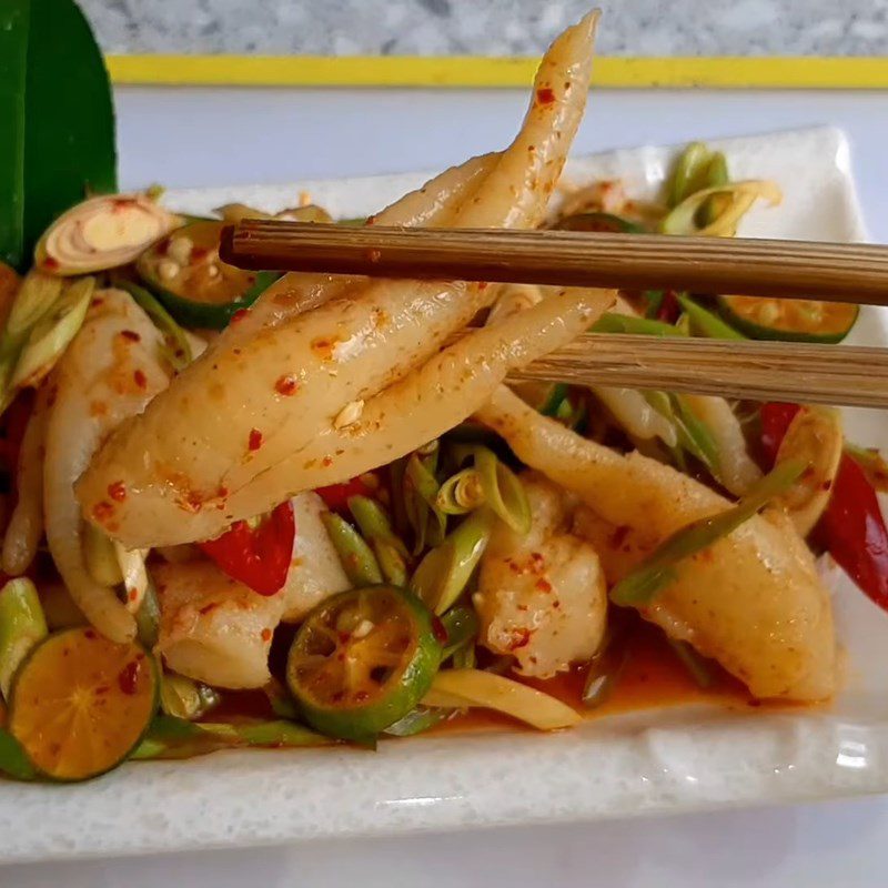 Step 4 Final Product Pickled Chicken Feet with Lemongrass and Kumquat