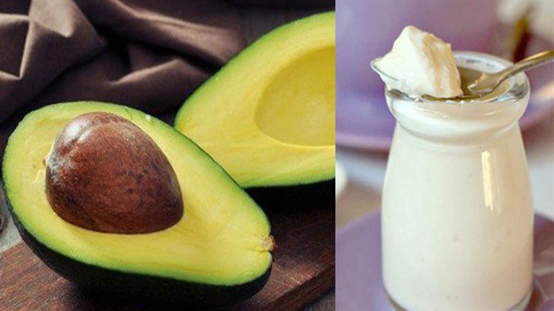 Ingredients for the dish 3 ways to make avocado with yogurt