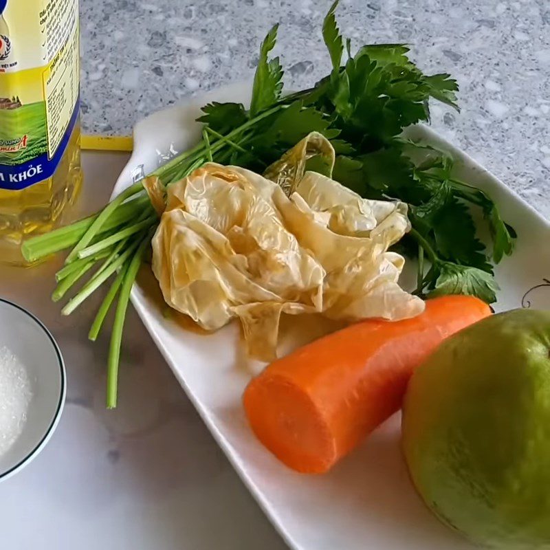 Ingredients for vegetarian guava salad