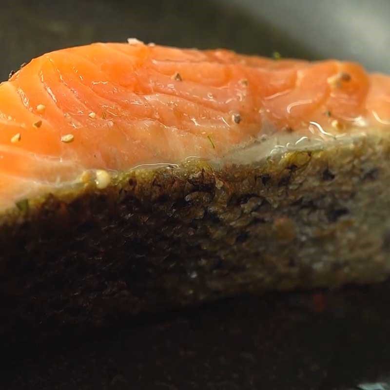Step 5 Seared salmon Salmon with creamy sauce