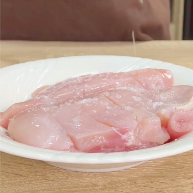 Step 2 Grilling the chicken breast for Chicken Breast Salad with Blueberry Yogurt Dressing