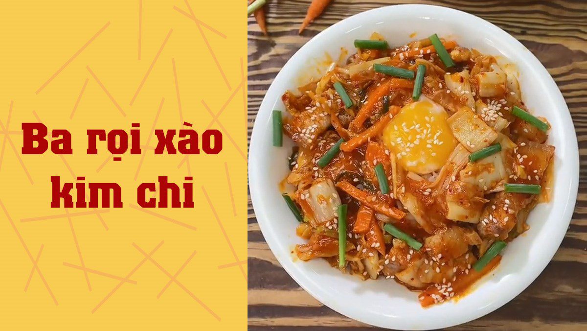 Pork Belly Stir-fried with Kimchi (Recipe shared from TikTok Into the Kitchen with TasteVN)