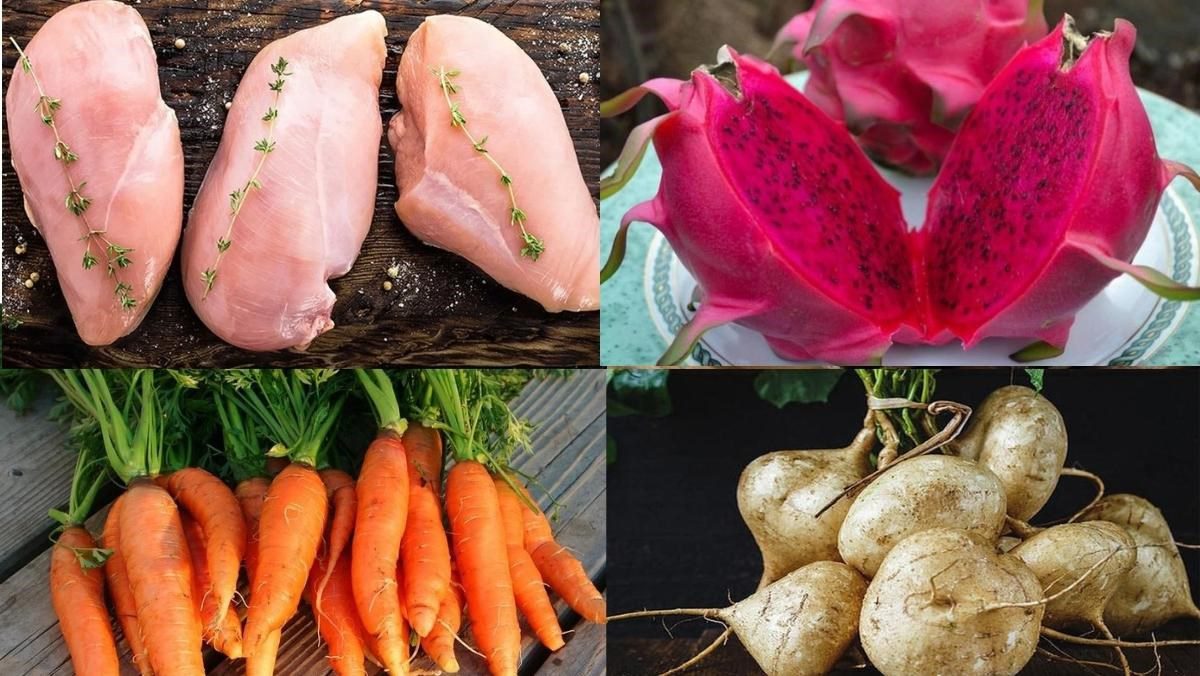 Ingredients for dragon fruit bao