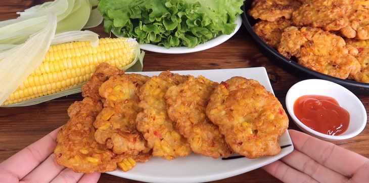 Spicy Fried Corn Cake