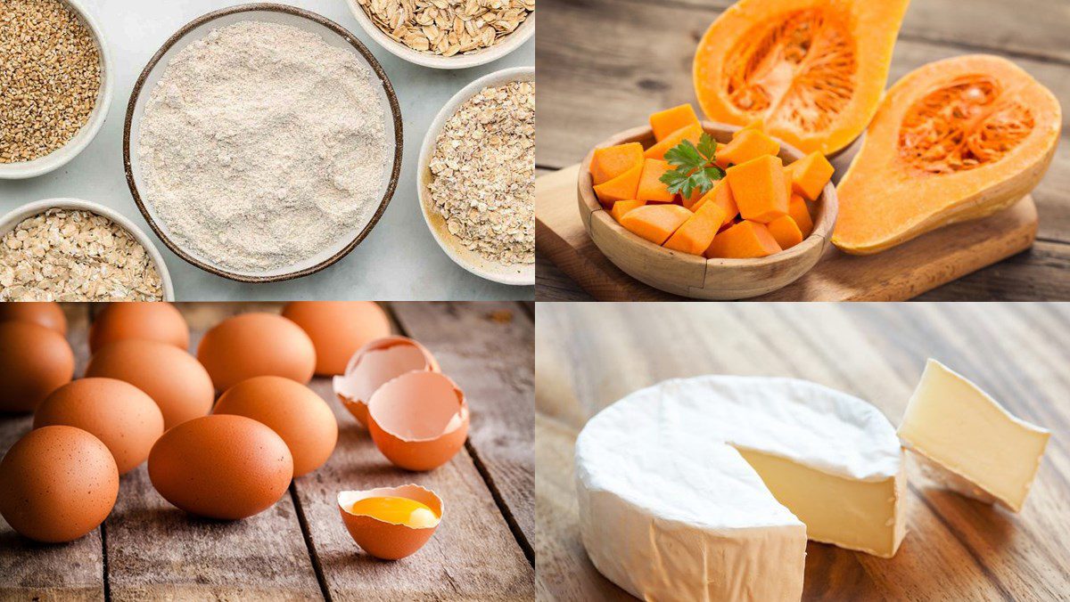 Ingredients for the pumpkin oatmeal cake