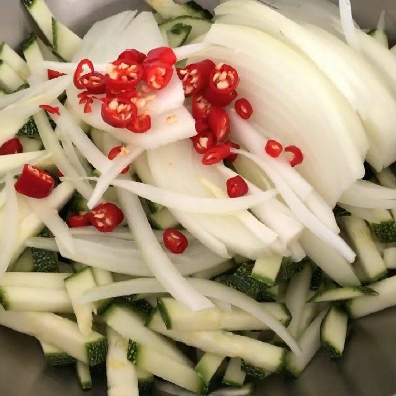 Step 2 Mix the ingredients with batter for Korean Zucchini Pancakes