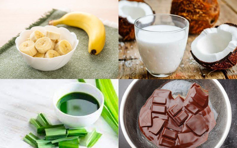 Ingredients for steamed banana cake with coconut milk using a rice cooker, steamed banana cake with coconut milk using a steamer, steamed banana cake with coconut milk using tapioca flour