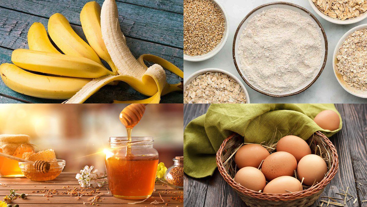 Ingredients for oatmeal banana cake using a rice cooker, coconut banana oatmeal cake using a rice cooker