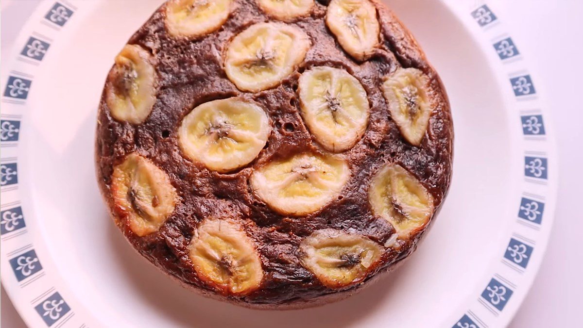 Oatmeal banana cake using a rice cooker