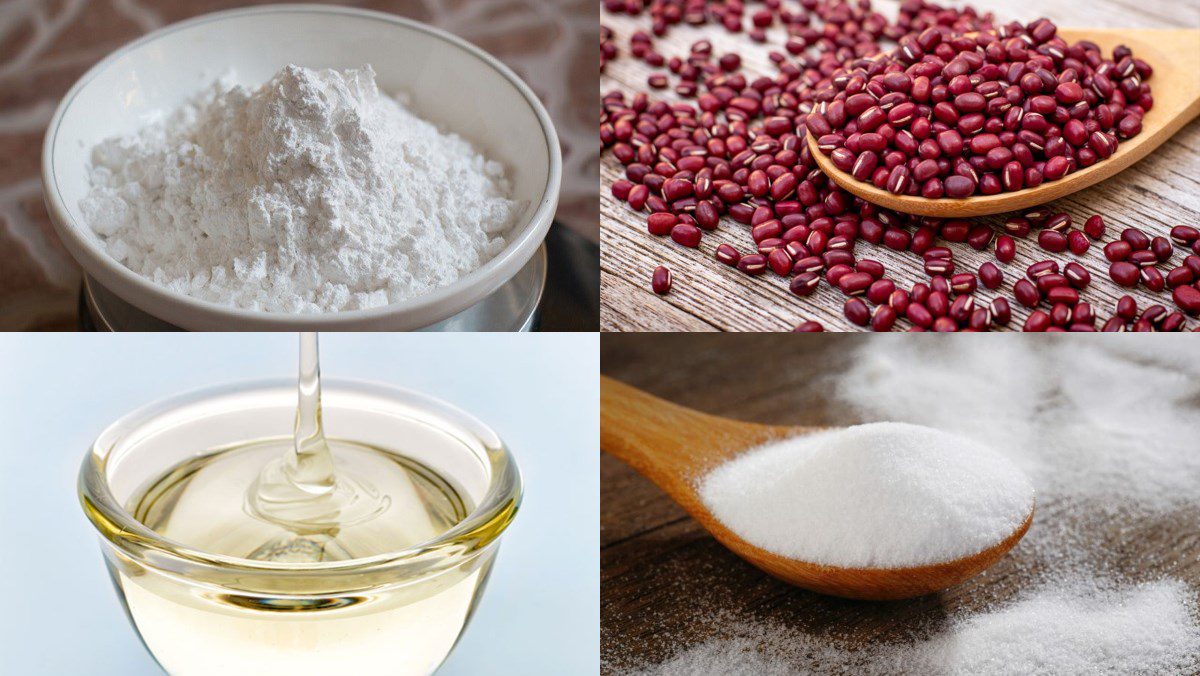 Ingredients for red bean filling mooncake