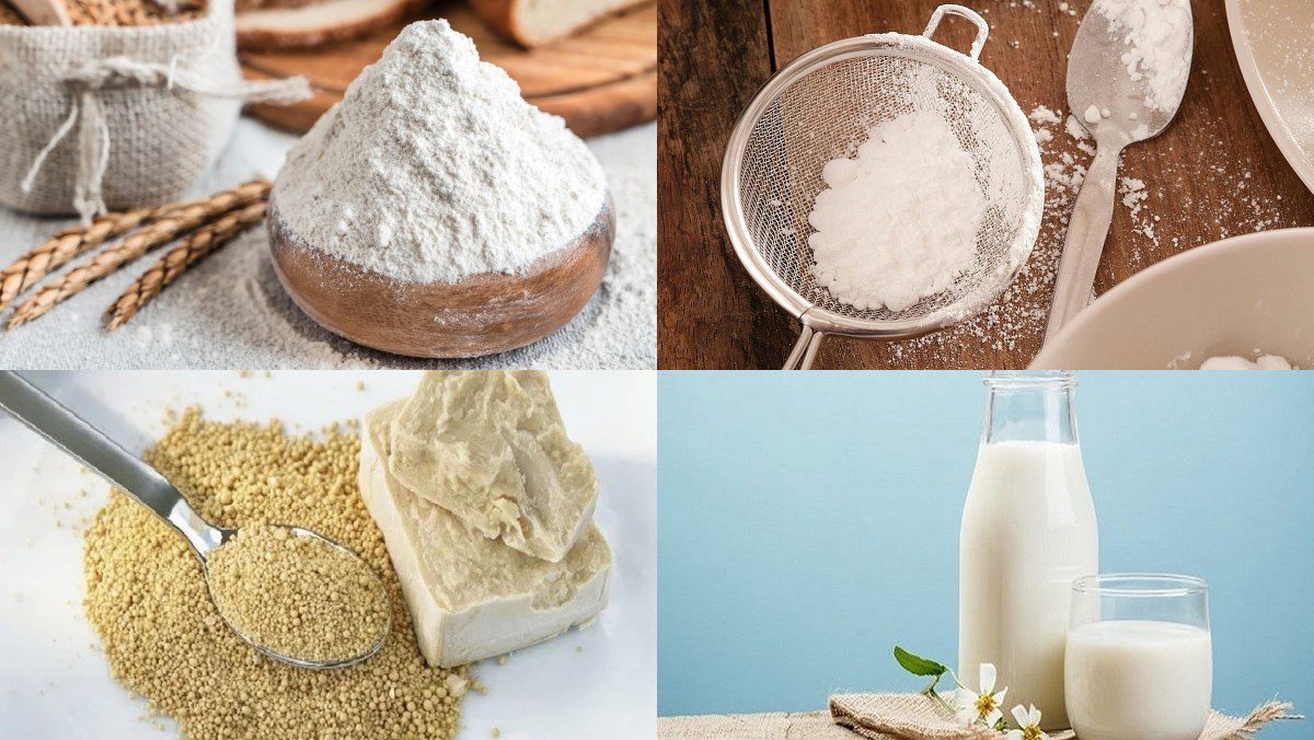 Ingredients for making donut using an air fryer