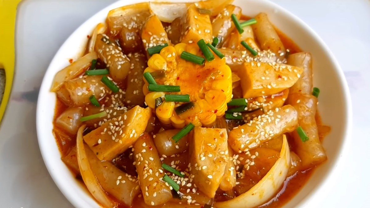 Vegetarian Tokbokki Rice Cake