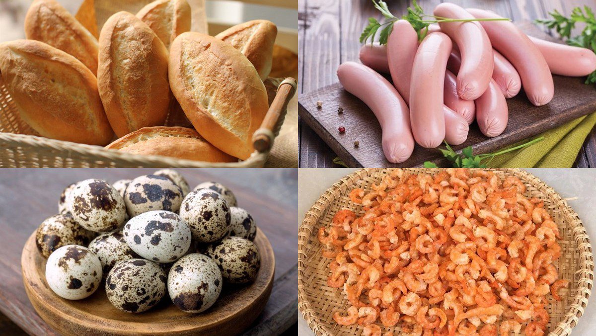 Ingredients for grilled satay bread