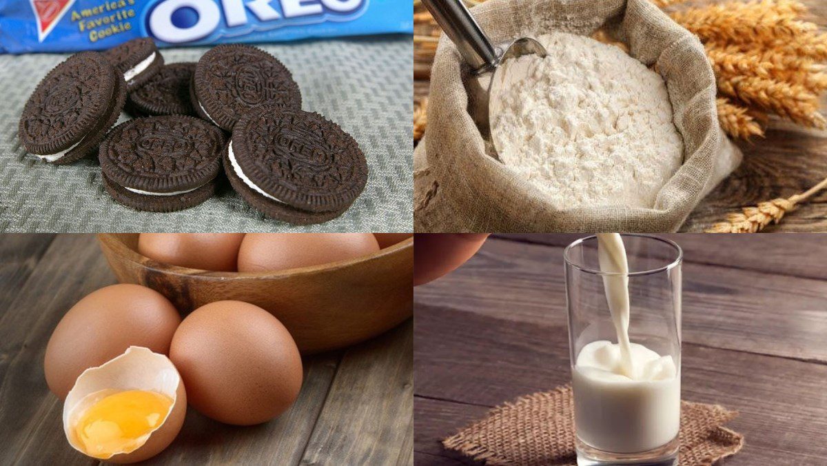 Ingredients for fried oreo dish