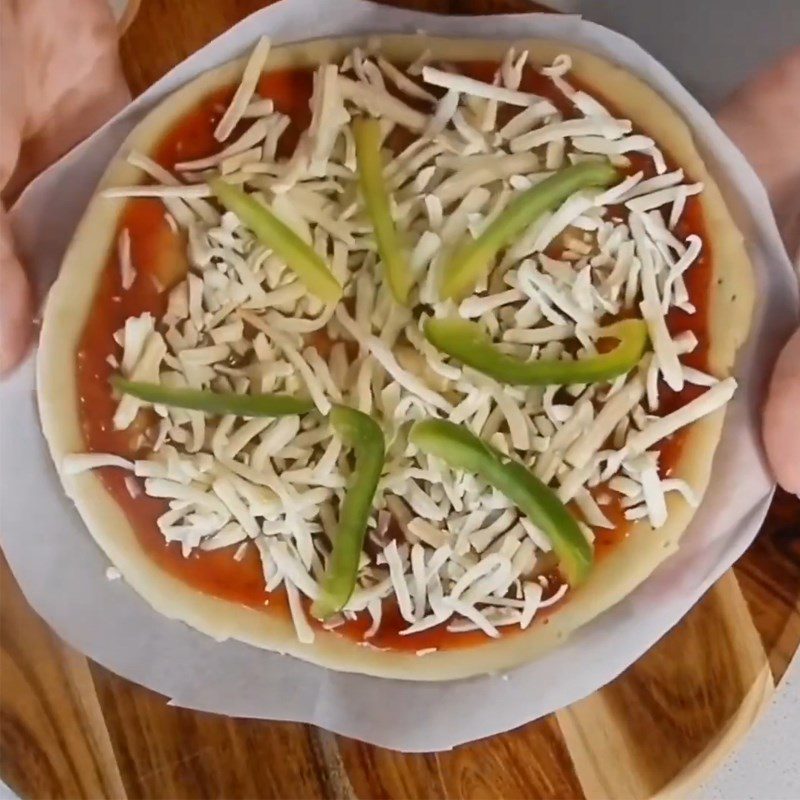 Step 4 Shape and bake the pizza using a microwave