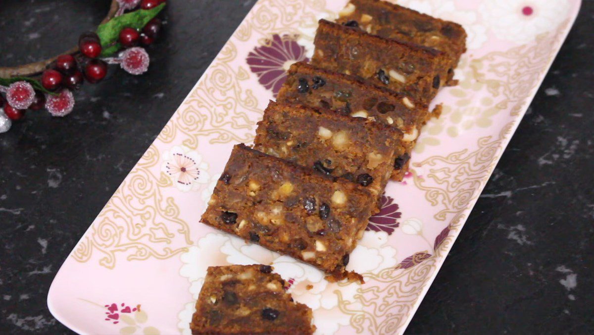 Christmas fruit cake with alcohol