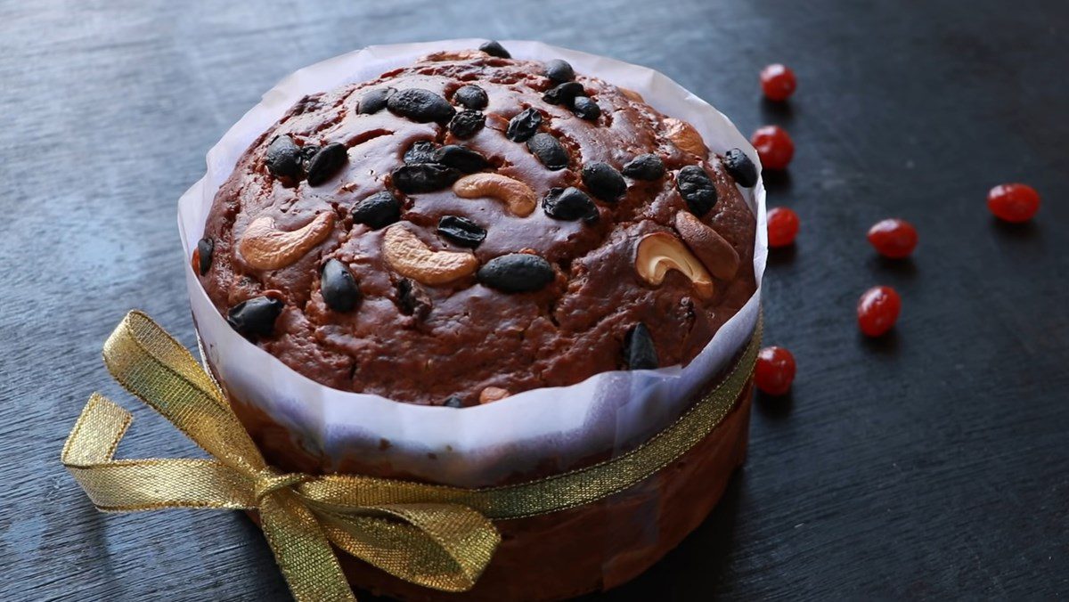 Christmas fruit cake without using alcohol