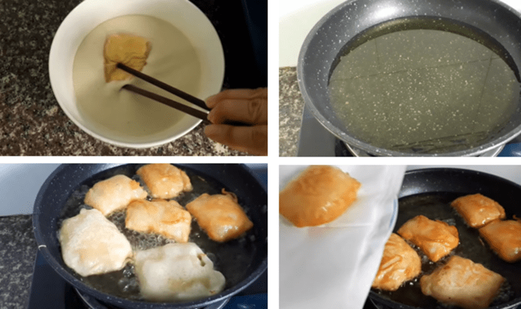 Step 4 Frying the Durian Cake