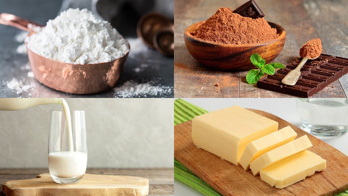 Ingredients for stollen cake - German-style Christmas bread