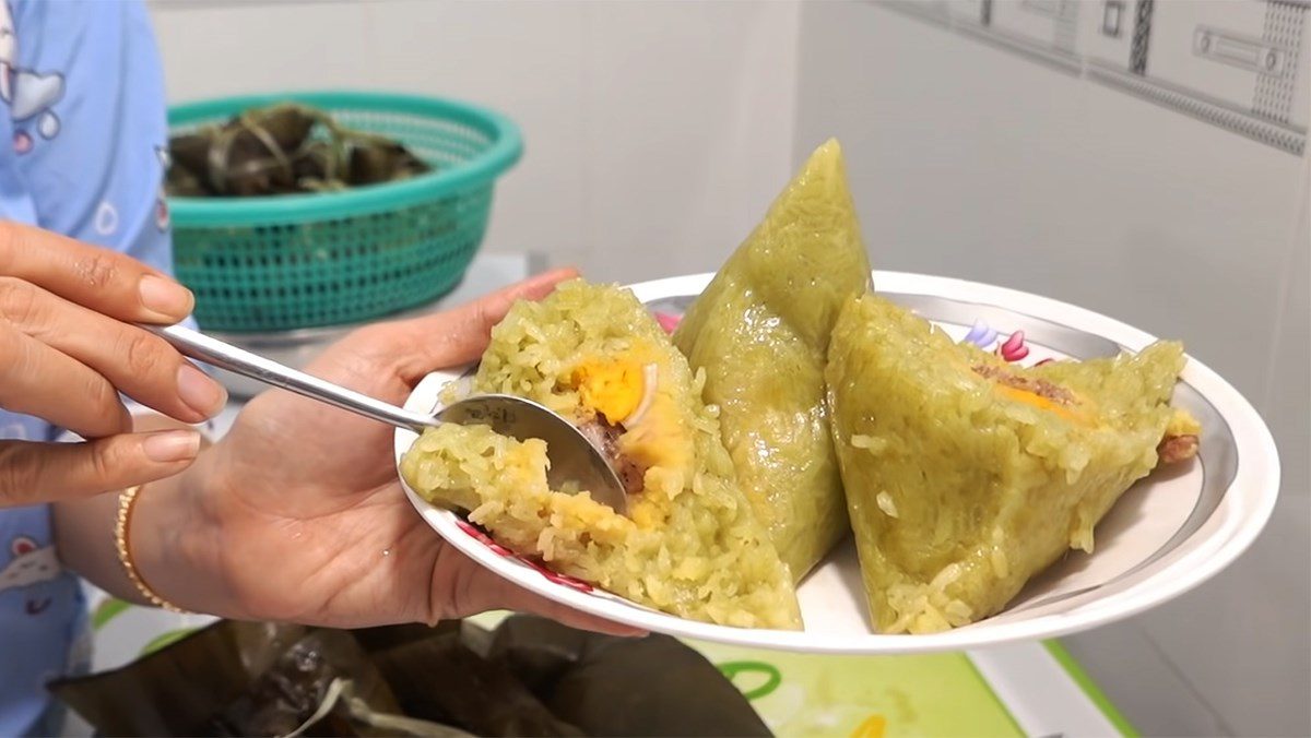 Salty sticky rice dumplings from the Mekong Delta