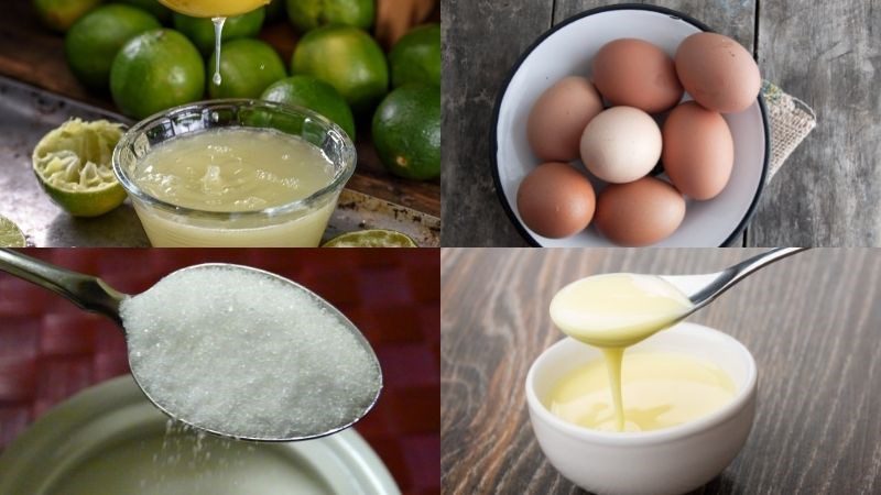 Ingredients for condensed milk flan