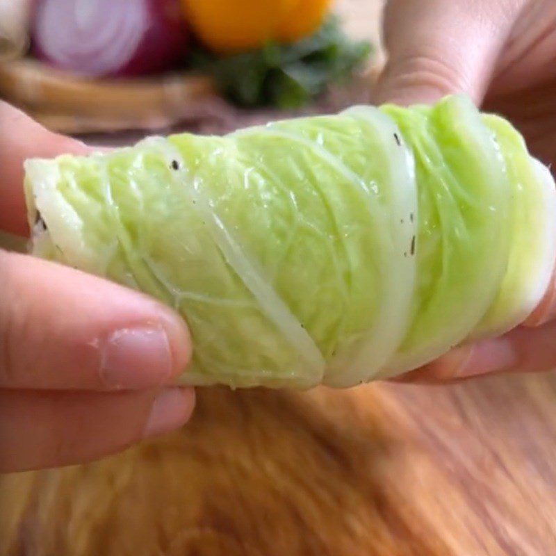 Step 4 Vegetarian cabbage rolls Vegetarian cabbage rolls with tofu