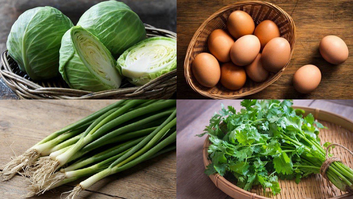 Ingredients for stir-fried cabbage with tomatoes, stir-fried cabbage with eggs