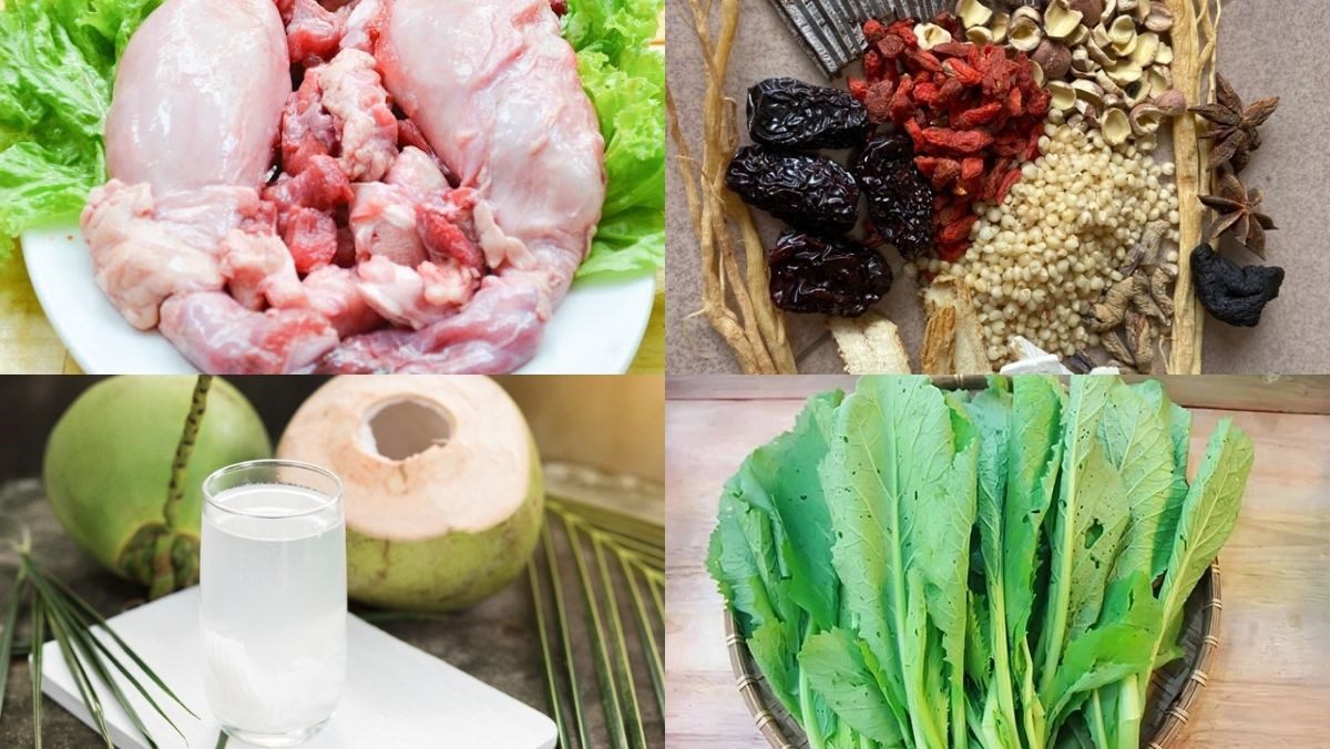 Ingredients for beef stew with traditional herbs