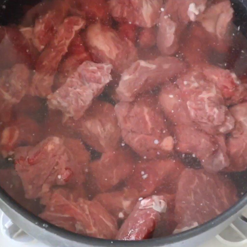 Step 3 Boiling beef Beef stewed with tomatoes