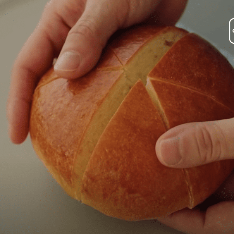 Step 8 Fill the bread Milk cream bread