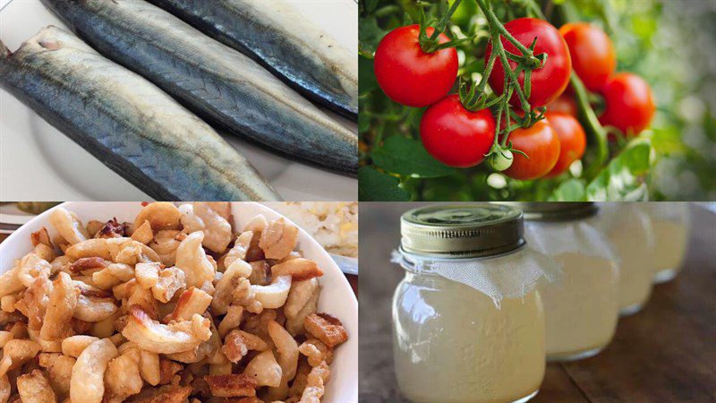 Ingredients for Mackerel Braised with Tomatoes