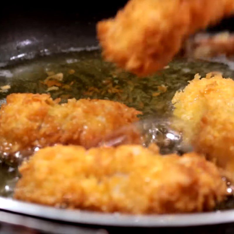 Step 3 Frying Fish Fried basa fish