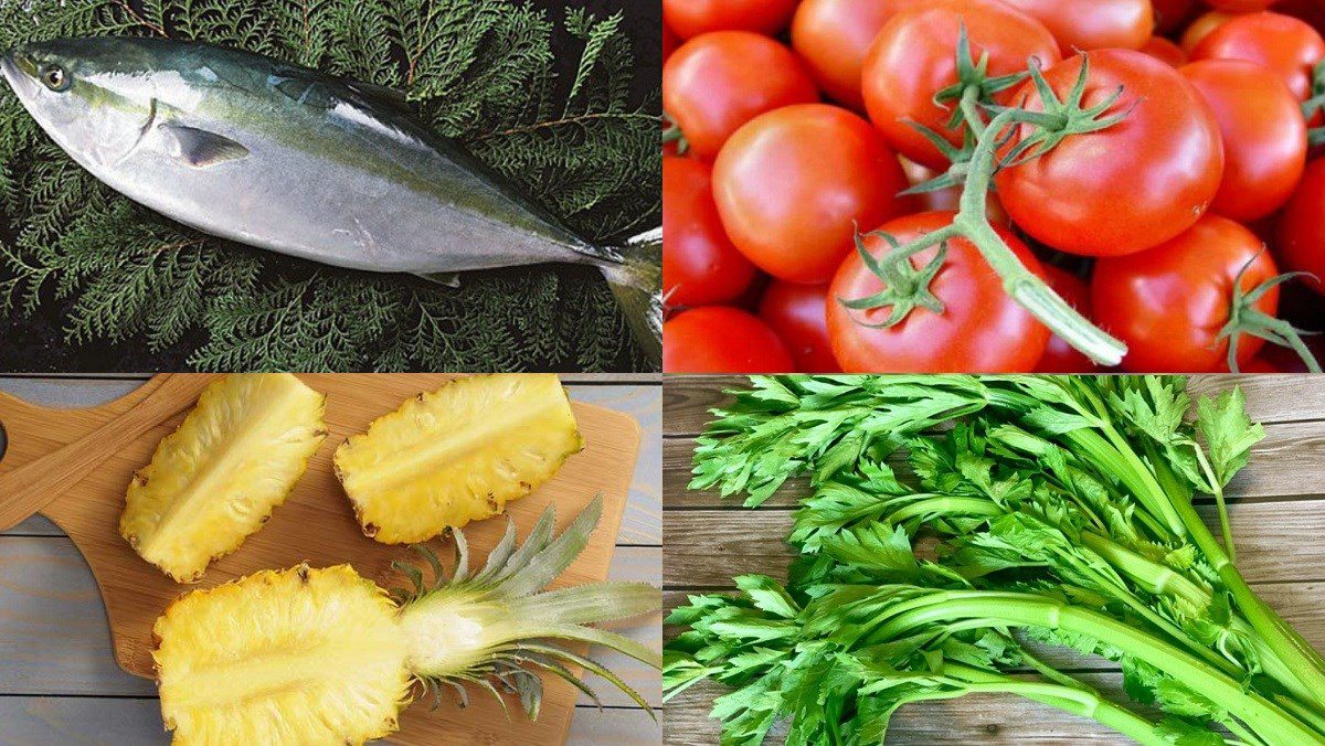 Ingredients for the pomelo fish stew dish, stewed pomelo fish